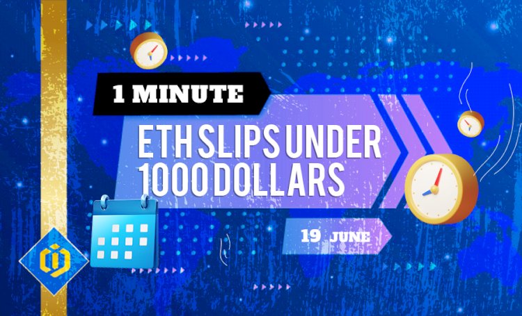 ETH Slips Under 1000 Dollars