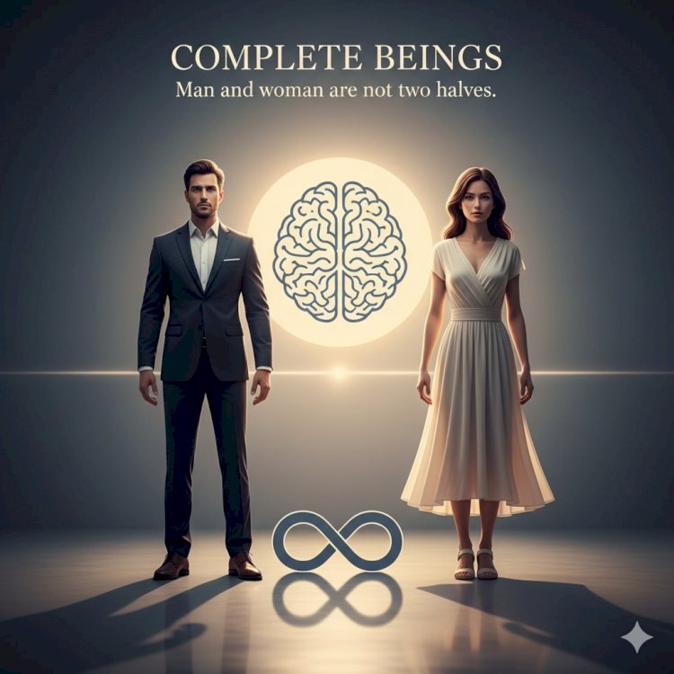 Man and woman are not two halves. Both are complete beings.