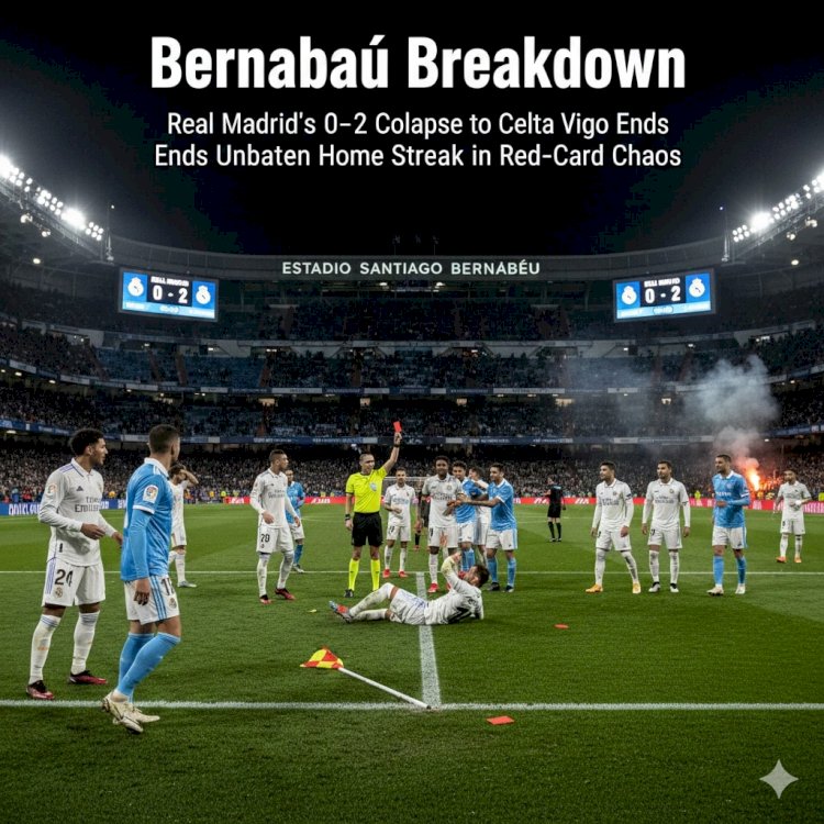 Bernabéu Breakdown: Real Madrid's 0-2 Collapse to Celta Vigo Ends Unbeaten Home Streak in Red-Card Chaos