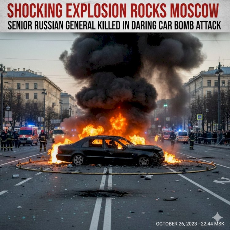Shocking Explosion Rocks Moscow: Senior Russian General Killed in Daring Car Bomb Attack
