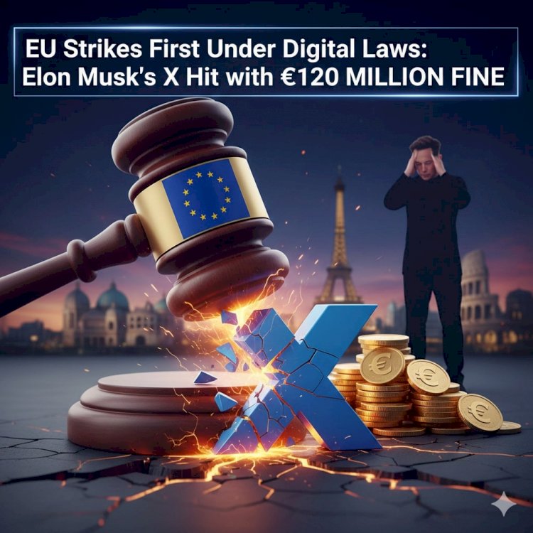 EU Strikes First Under Digital Laws: Elon Musk's X Hit with €120 Million Fine