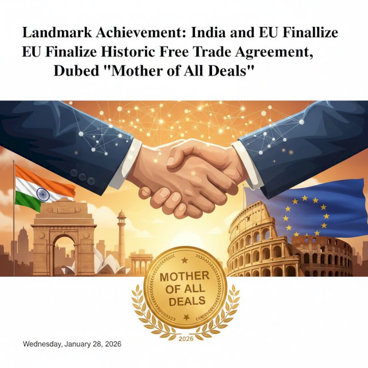 Landmark Achievement: India and EU Finalize Historic Free Trade Agreement, Dubbed 'Mother of All Deals'