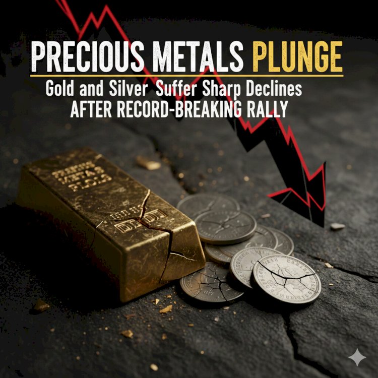 Precious Metals Plunge: Gold and Silver Suffer Sharp Declines After Record-Breaking Rally