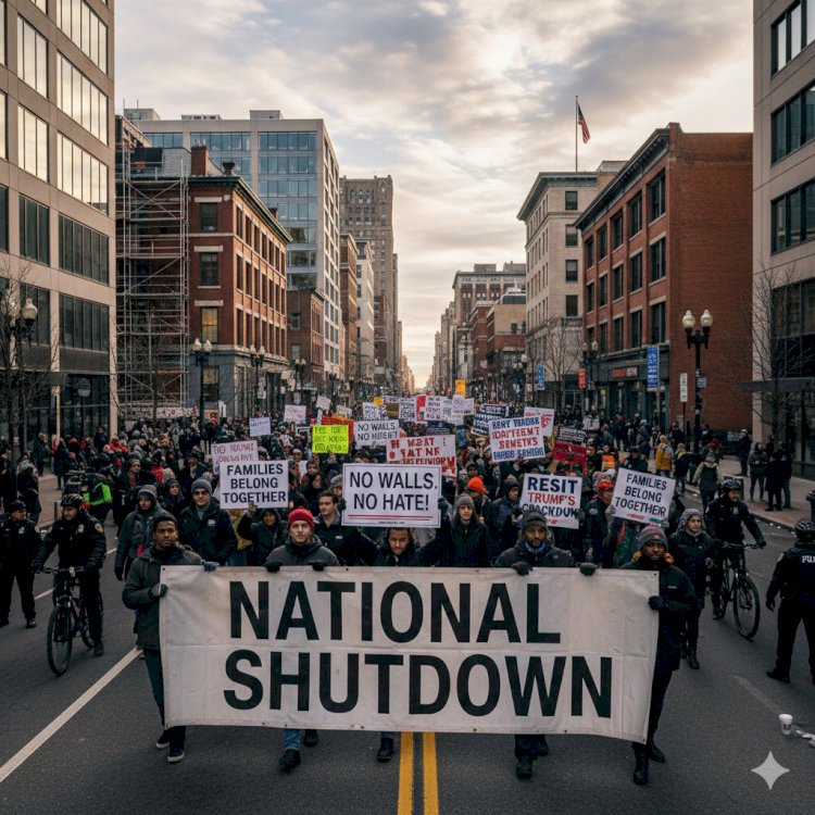 Nationwide 'National Shutdown' Protests Erupt Against Trump's Immigration Crackdown