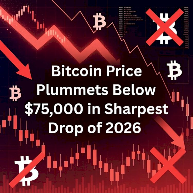 Bitcoin Price Plummets Below $75,000 in Sharpest Drop of 2026