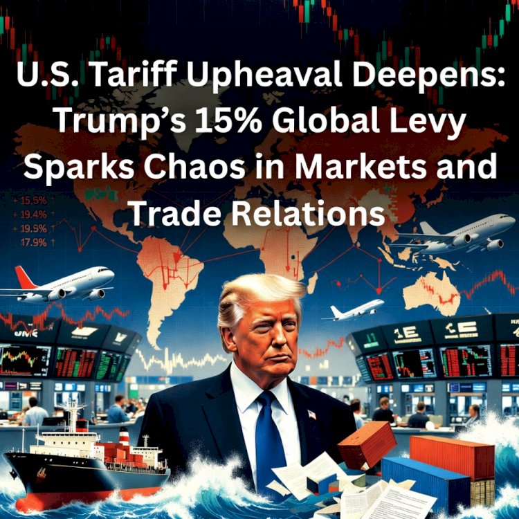 U.S. Tariff Upheaval Deepens: Trump’s 15% Global Levy Sparks Chaos in Markets and Trade Relations