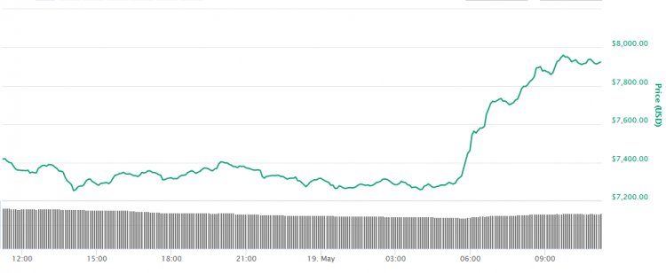 Over the weekend the price of Bitcoin fell down but it seems that the bull market has picked up its pace again